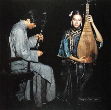 chicas chinas Painting - Canción de amor 1995 Chica china Chen Yifei